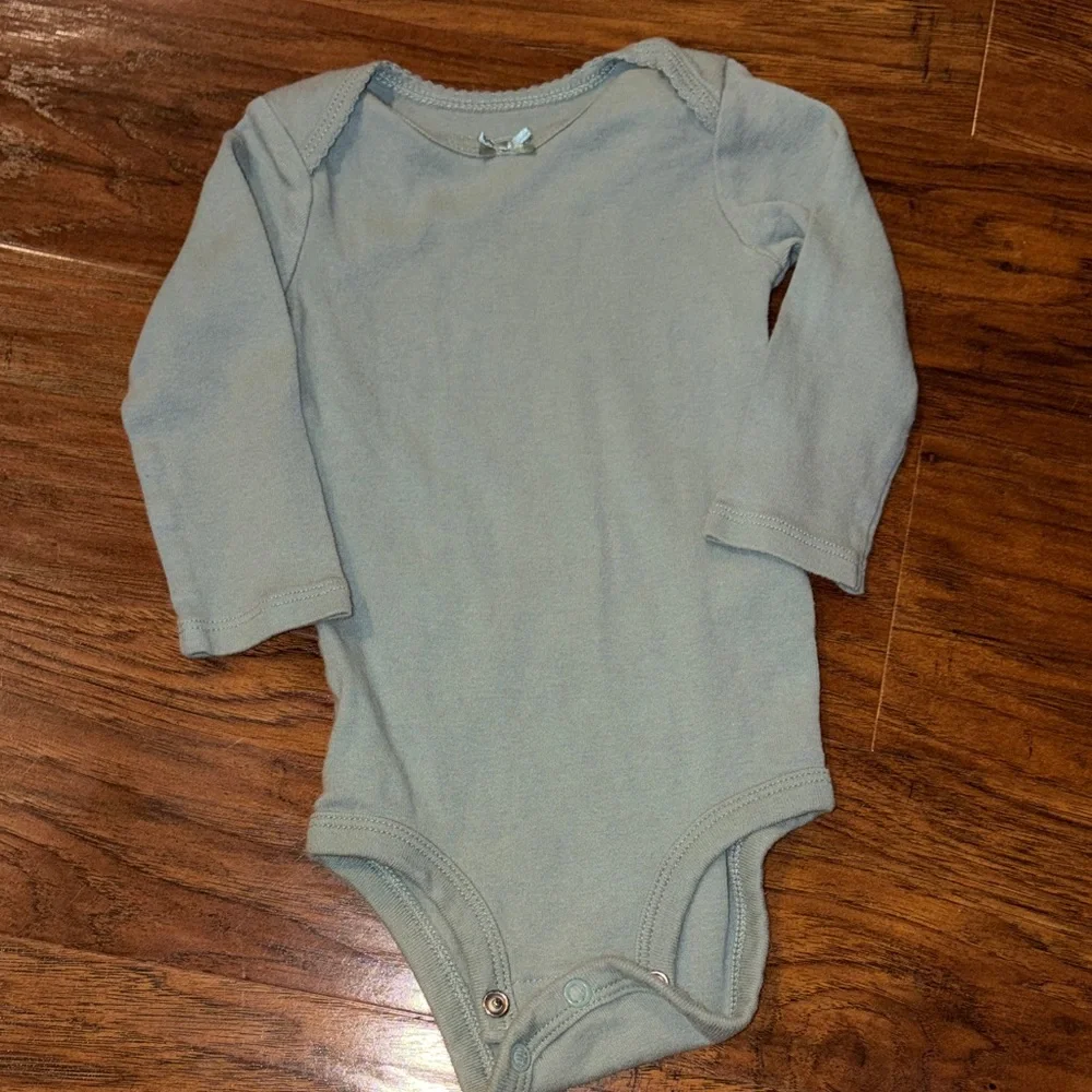 Carter's Coral Cardigan and Green Bodysuit Set